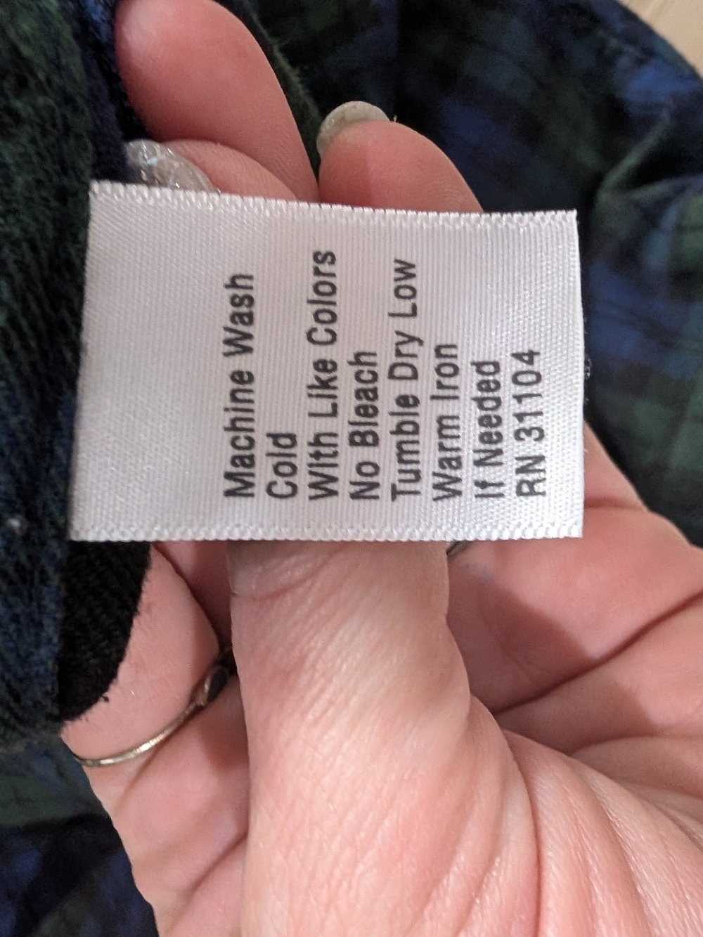 Saddlebred Blue and Green Plaid Long-Sleeve Button-Down Shirt - Picture 3 of 5